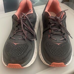 Hoka Shoes. Dark gray; size 10 1/2 D.
